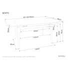 Sento asztal, 120X80, matt fekete, matt fekete