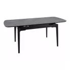Sento asztal, 120X80, matt fekete, szürke fényes