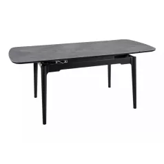 Sento asztal, 120X80, matt fekete, szürke fényes