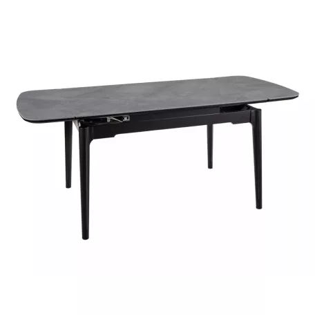 Sento asztal, 120X80, matt fekete, szürke fényes
