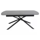 Vektor asztal, 160X90, matt fekete, matt fekete