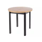 Adam asztal fi80, matt fekete, kézműves tölgy