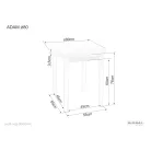 Adam asztal fi80, kasmír, Cremona Torro tölgy