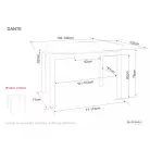 Dante asztal, kasmír, Cremona Torro tölgy