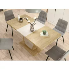   Nigel asztal, 120X80, Cremona Torro tölgy + kasmír, Cremona Torro tölgy + kasmír