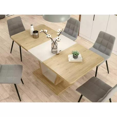 Nigel asztal, 120X80, Cremona Torro tölgy + kasmír, Cremona Torro tölgy + kasmír