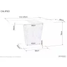 Calipso asztal, 110X68, kasmír + cremona tölgyfa, kasmír + cremona tölgyfa