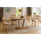 Platón asztal, 136X80, Cremona Torro tölgy + kasmír, Cremona Torro tölgy + kasmír