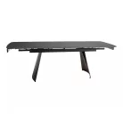 Bacardi asztal, 160X90, matt fekete, matt fekete