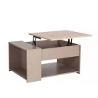 Drop dohányzóasztal, 68X50, régi fa / sötétszürke anyag, régi fa / sötétszürke anyag