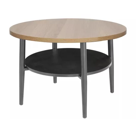 Ella B dohányzóasztal, fekete, tölgy