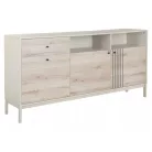 Frost K1 fiókos szekrény, 180X40, piszkosfehér, törtfehér + alpesi tölgy