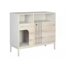 Frost K3 fiókos szekrény, 100X40, piszkosfehér, törtfehér + alpesi tölgy