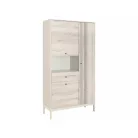 Frost R1 polc, 100X40, piszkosfehér, törtfehér + alpesi tölgy