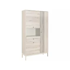   Frost R1 polc, 100X40, piszkosfehér, törtfehér + alpesi tölgy