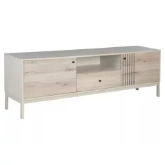   Frost RTV1 TV-szekrény, 180X40, piszkosfehér, törtfehér + alpesi tölgy