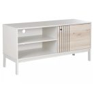 Frost RTV2 TV-szekrény, 120X40, piszkosfehér, törtfehér + alpesi tölgy