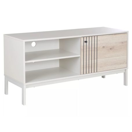 Frost RTV2 TV-szekrény, 120X40, piszkosfehér, törtfehér + alpesi tölgy