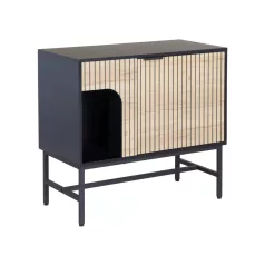   Mago K3 fiókos komód, 80X40, fekete, tölgy + matt kökény