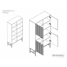 Mago R1 polc, 100X40, fekete, tölgy + matt kökény