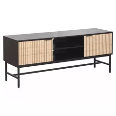   Mago RTV1 TV-szekrény, 150X40, fekete, tölgy + matt kökény