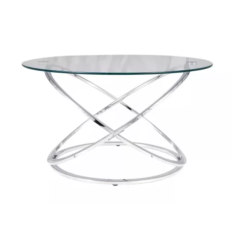 Eos B dohányzóasztal, króm, üveg