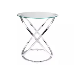 Eos C dohányzóasztal, króm, üveg