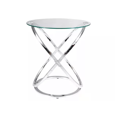 Eos C dohányzóasztal, króm, üveg