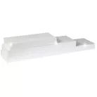 Polc, fehér fényes, 80x25, GANA FY 11044-4