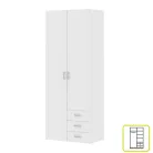 Szekrény, fehér, GWEN 70425