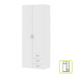 Szekrény, fehér, GWEN 70425