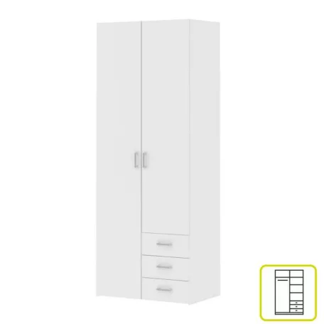 Szekrény, fehér, GWEN 70425