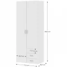 Szekrény, fehér, GWEN 70425