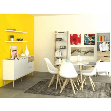 komód, tölgy sonoma/fehér, OSLO 75387