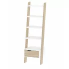 könyvespolc fiókkal, tölgy sonoma/fehér, OSLO 75385