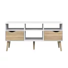 TV asztal/szekrény, tölgy sonoma / fehér, OSLO 75391