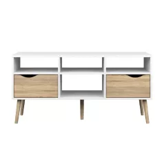 TV asztal/szekrény, tölgy sonoma / fehér, OSLO 75391