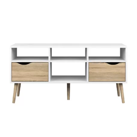 TV asztal/szekrény, tölgy sonoma / fehér, OSLO 75391