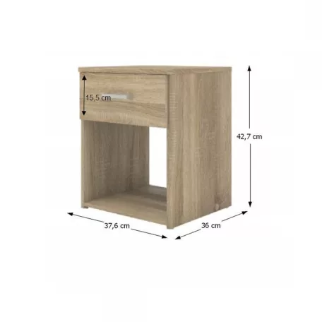 éjjeliszekrény, tölgy sonoma, GARBO