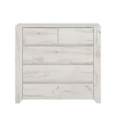 Komód typ 43,  fehér craft, ANGEL