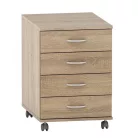 FIókos elem zárral, tölgy sonoma, TEMPO ASISTENT NEW 015