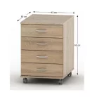 FIókos elem zárral, tölgy sonoma, TEMPO ASISTENT NEW 015