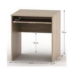   Íróasztal kihúzható billentyűzettartóval, tölgy sonoma, TEMPO ASISTENT NEW 023