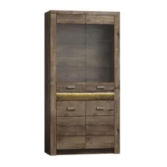 Vitrines szekrény, kőris sötét, INFINITY I-03