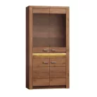 Vitrines szekrény, világos kőris, INFINITY I-03