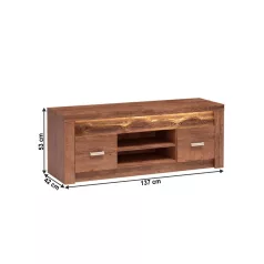 RTV asztal/szekrény, világos kőris, INFINITY I-09