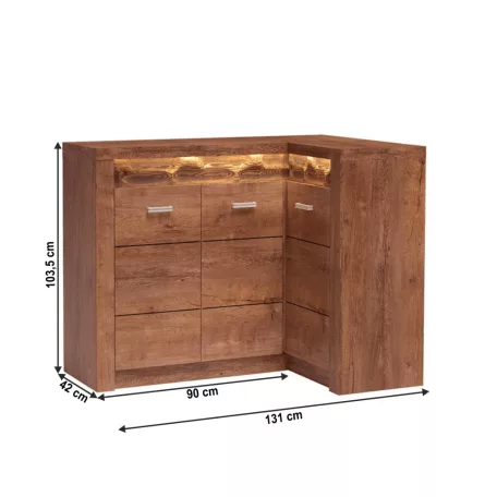 Sarokkomód, világos kőris, INFINITY I-15