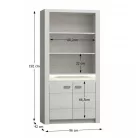 Könyvespolc, kőris fehér, INFINITY I-05