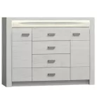 Komód, kőris fehér, INFINITY I-07