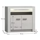 Komód, kőris fehér, INFINITY I-10